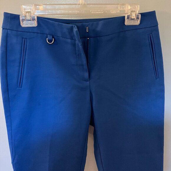 Adrianna Papell womens Blue capri stretch office career Size 4 - Picture 3 of 5